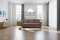 74.9 Polyester 3-Seater Sofa with Wood Frame, High Elastic Sponge Cushion