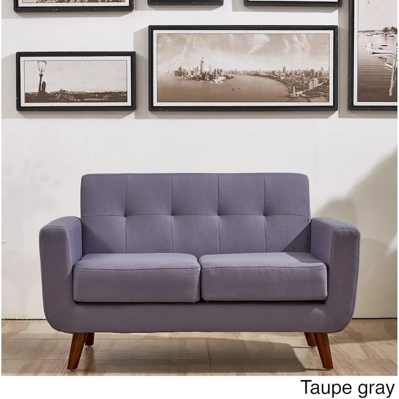 Divanetto moderno in tessuto grigio