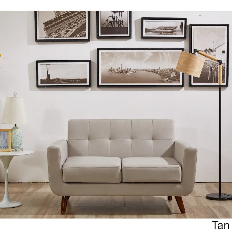 Divanetto moderno in tessuto grigio