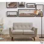 Divanetto moderno in tessuto grigio