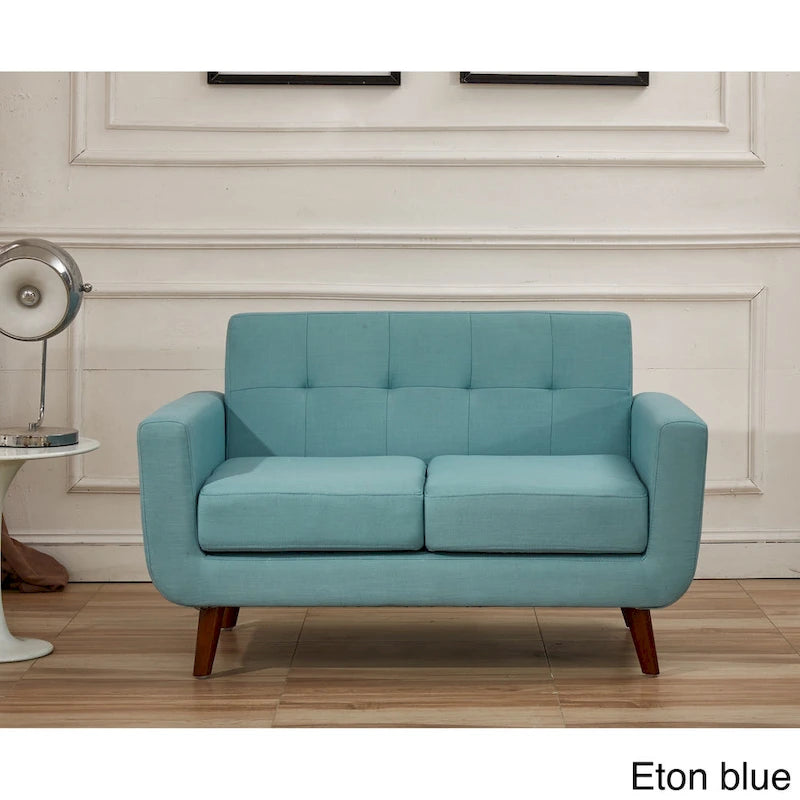 Modern Gray Fabric Loveseat