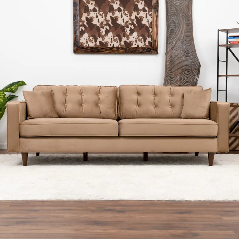 Mid Century Modern Furniture Style Velvet Living Room Couch
