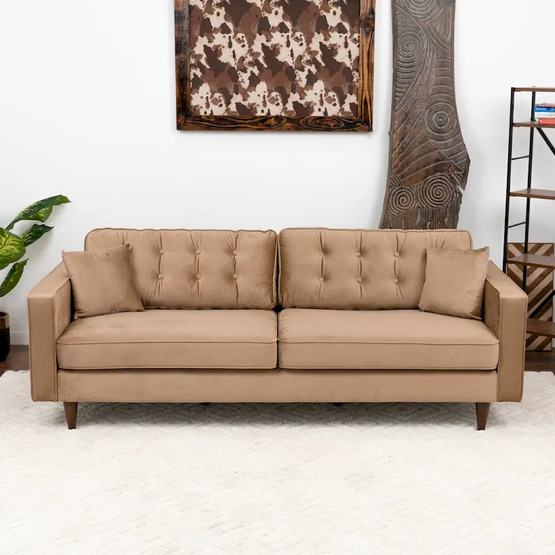 Mid Century Modern Furniture Style Velvet Living Room Couch