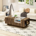 DH BASIC Modern Light Hickory 47-inch Two-tone 3-shelf Coffee Table by Denhour