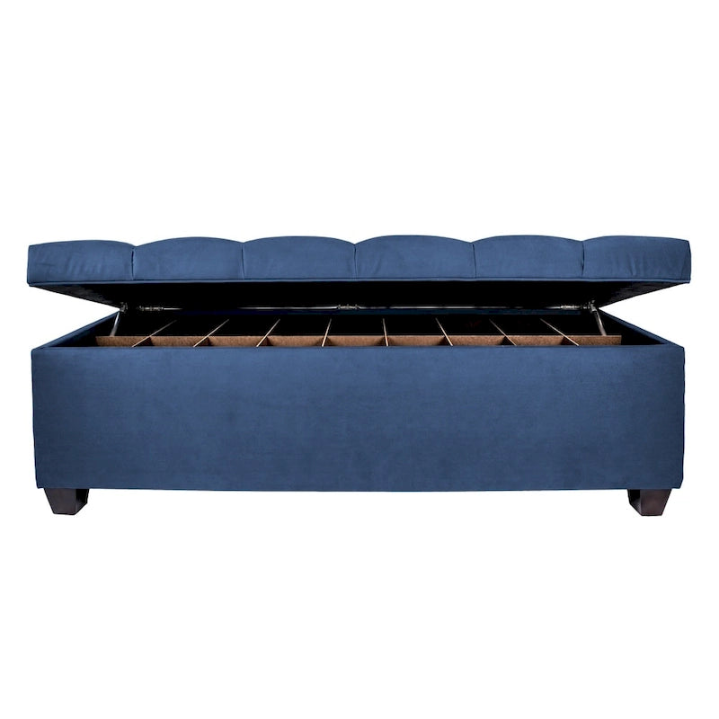 Modern Grey Diamond-tufted Shoe Storage Bench
