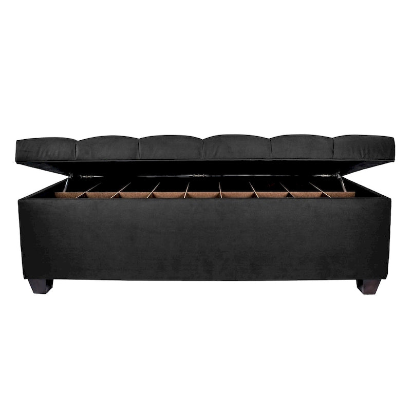 Modern Grey Diamond-tufted Shoe Storage Bench