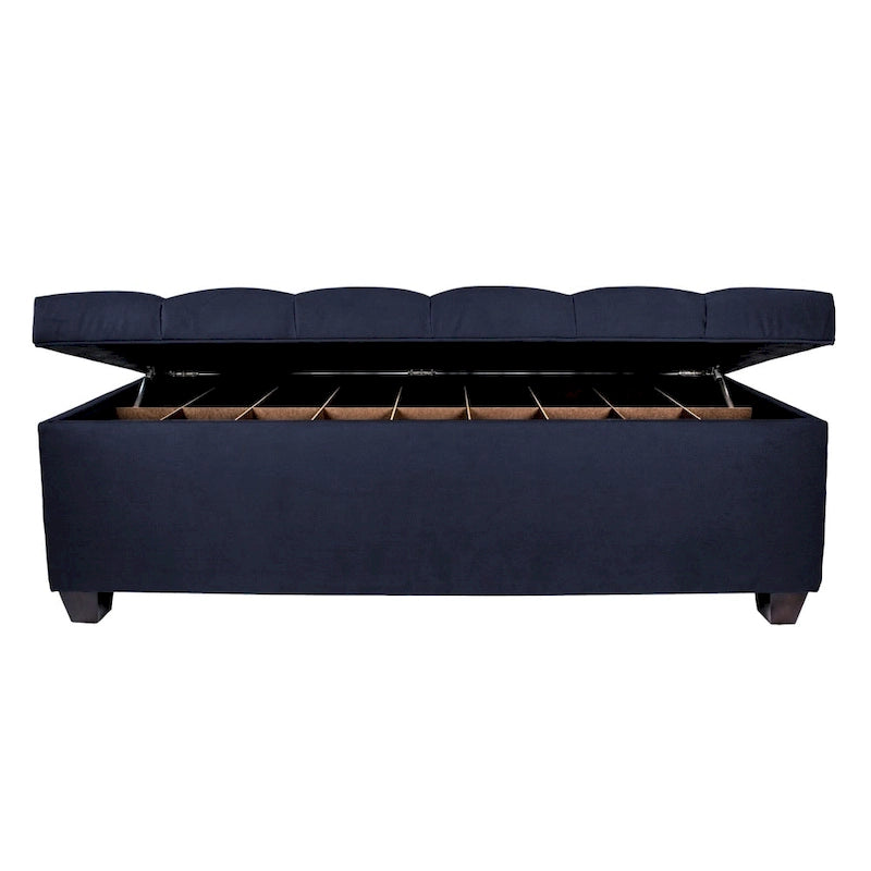 Modern Grey Diamond-tufted Shoe Storage Bench