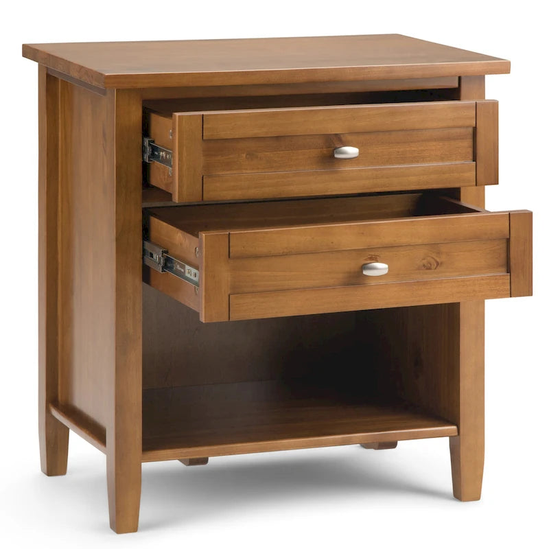24 inch Wide Transitional Bedside Nightstand Table - 24 Inches wide